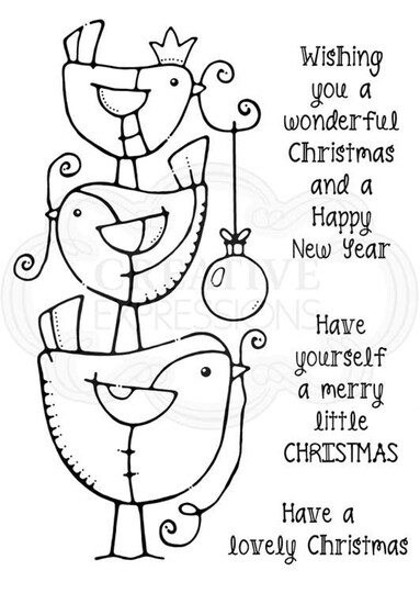 Woodware Craft Collection; Woodware Craft Collection Woodware Clear Singles - Robin Stack; Category:Cling Stamps; Image:1